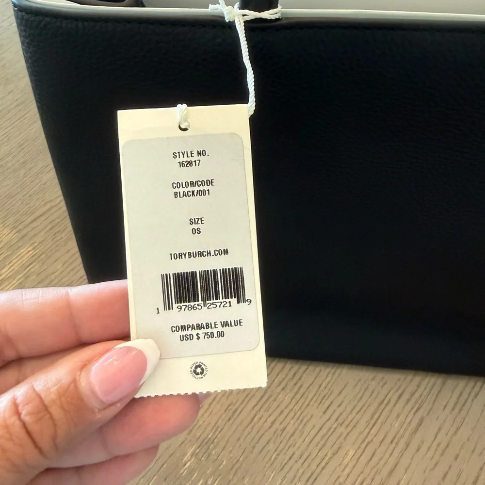 Tory Burch Black Leather Tote